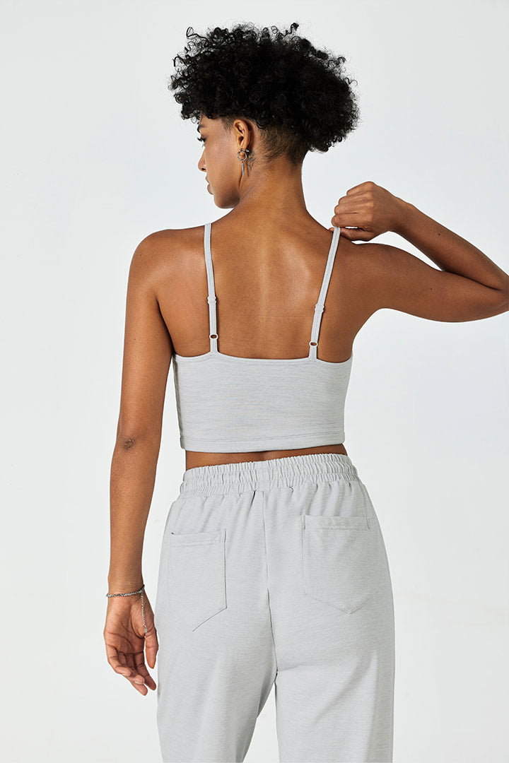 CloudFleece™ Adjustable Cropped Cami & Sweatpant Set - SALTUM SPORTS