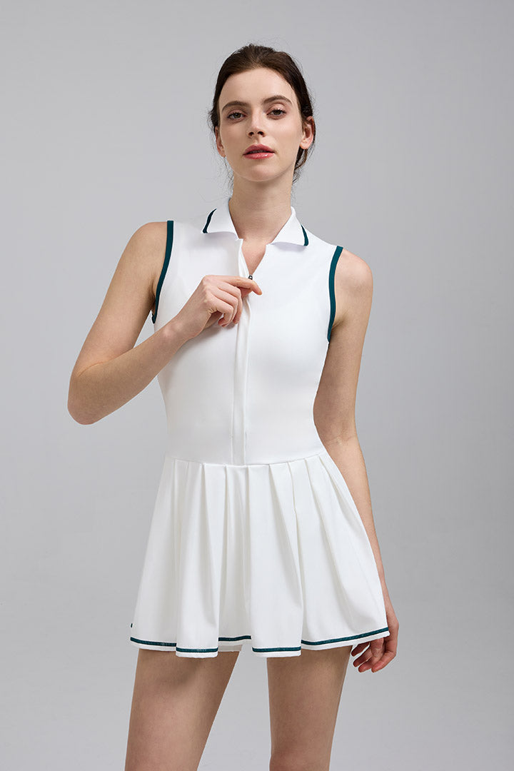 FlexEase™ Tennis Polo Dress - SALTUM SPORTS