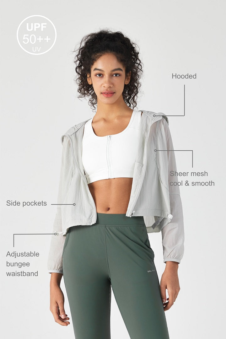 Saltum - Lightweight UV Protection Jacket with Hood for Women - SALTUM SPORTS