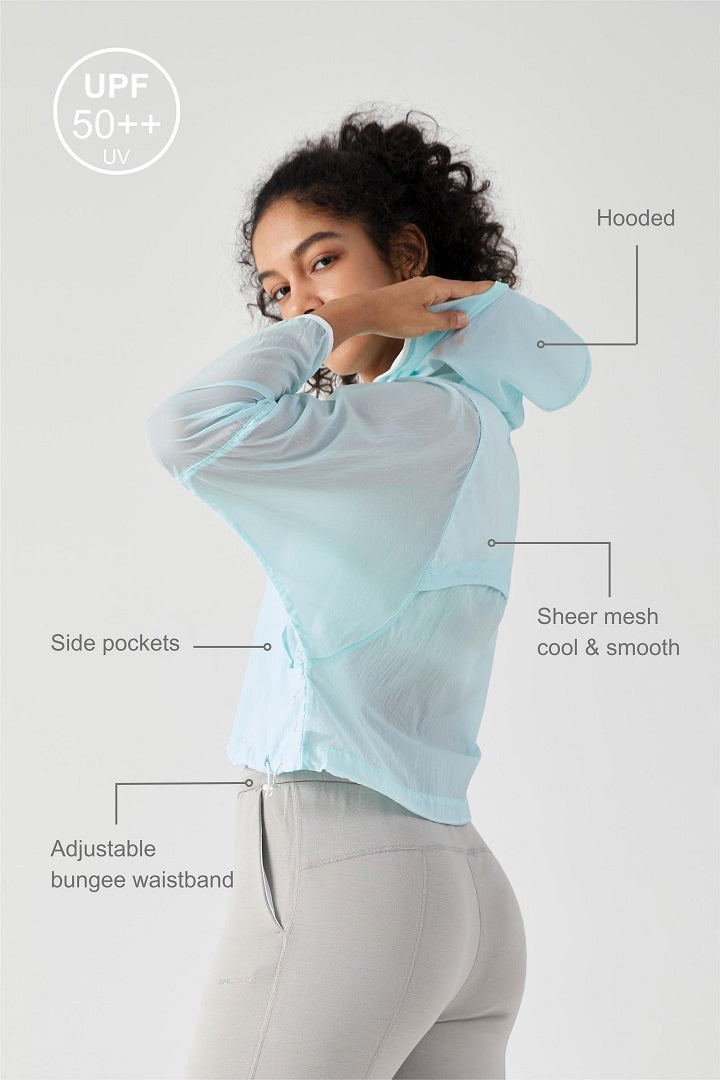 Saltum - Lightweight UV Protection Jacket with Hood for Women - SALTUM SPORTS