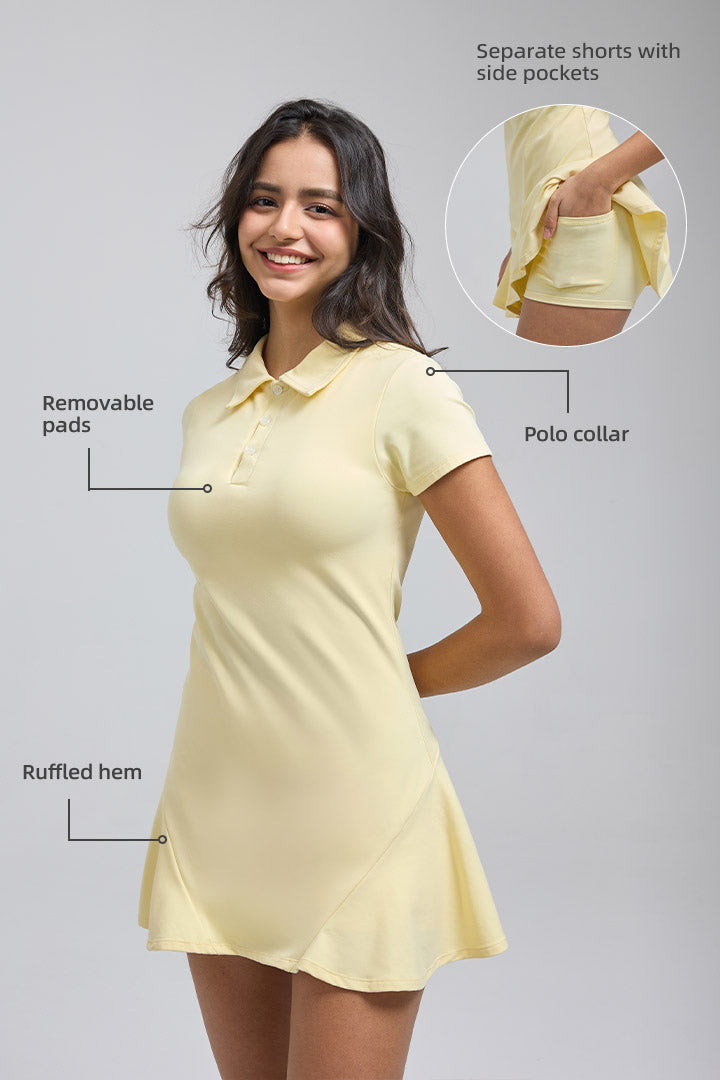 Saltum - FlexEase™ 2.0 Short Sleeve Tennis Dress - SALTUM