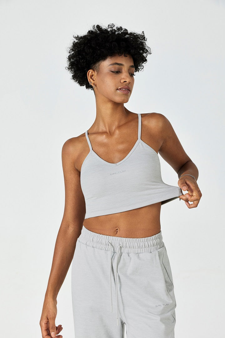CloudFleece™ Adjustable Cropped Cami & Sweatpant Set - SALTUM SPORTS