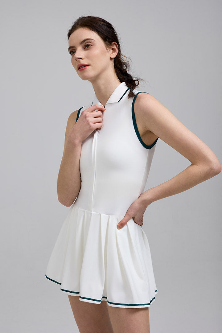 FlexEase™ Tennis Polo Dress - SALTUM SPORTS